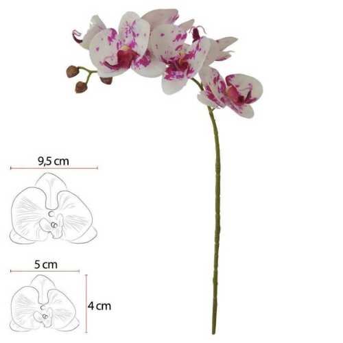 Haste Orquidea Phalaenopsis Real Toque X Branco Beauty Cm