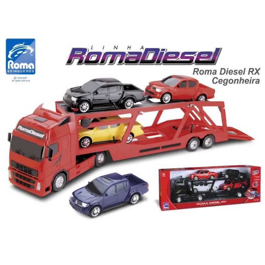 Caminhão Brinquedo Infantil Roma Diesel RX Cegonheira Grande