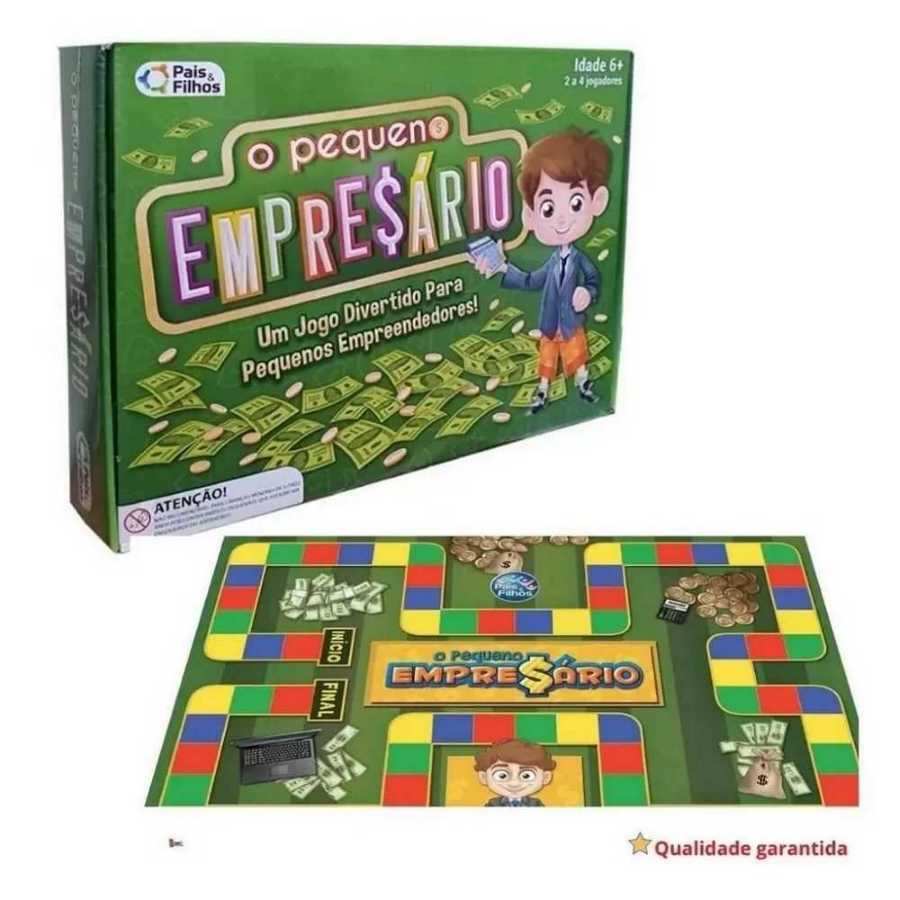 Jogo O Pequeno Empresário Tabuleiro Brinquedo Criança Amigos