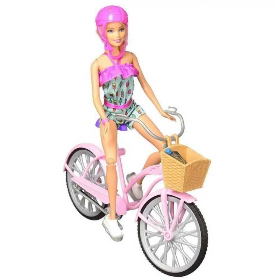 Boneca Barbie com Bicicleta - Mattel - nivalmix