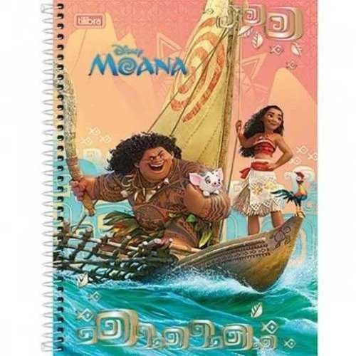 Caderno Cd Moana 96folhas 1m 153575 - Atacado Contini - Lajeado - RS